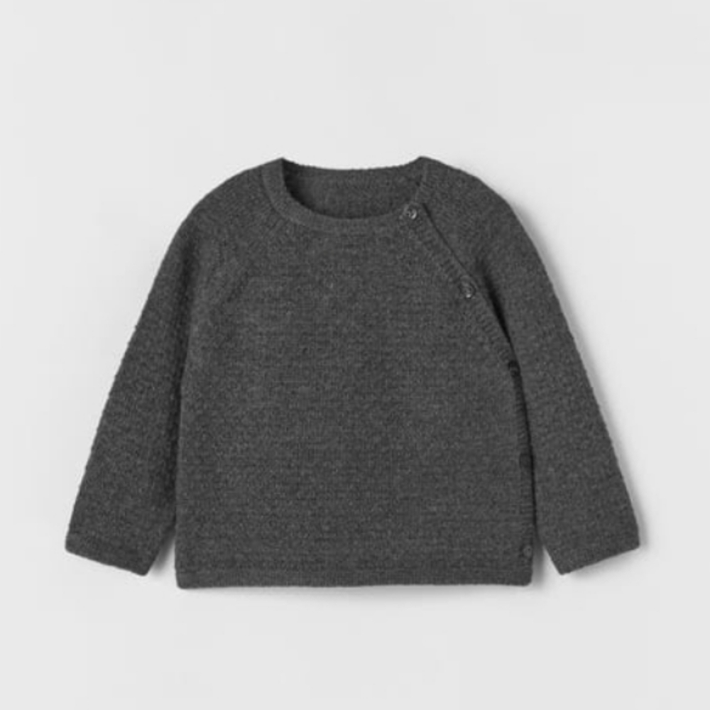 Baby Zara textured sweater and footed leggings set